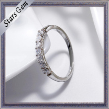 Mode Kubisch Zirkonia Silber Halo Ring Jewellry